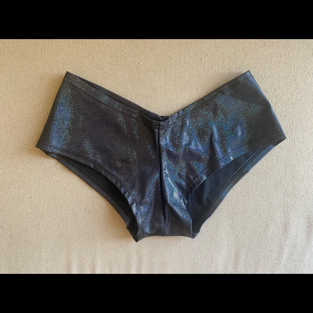 NEVER WORN! Black Metallic Booty Shorts